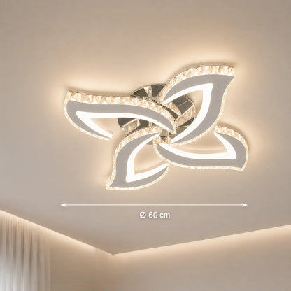Alejandro Lustre LED avec télécommande, 71 W, 4 fleurs, lumière froide/chaude/neutre à intensité variable, Chrome - 01_LT071-4CH.png