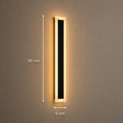 Applique murale LED d'extérieur Mack, longueur 30 cm, 4 W, IP65, métal, linéaire, noir - 02_AX200-300BK.png