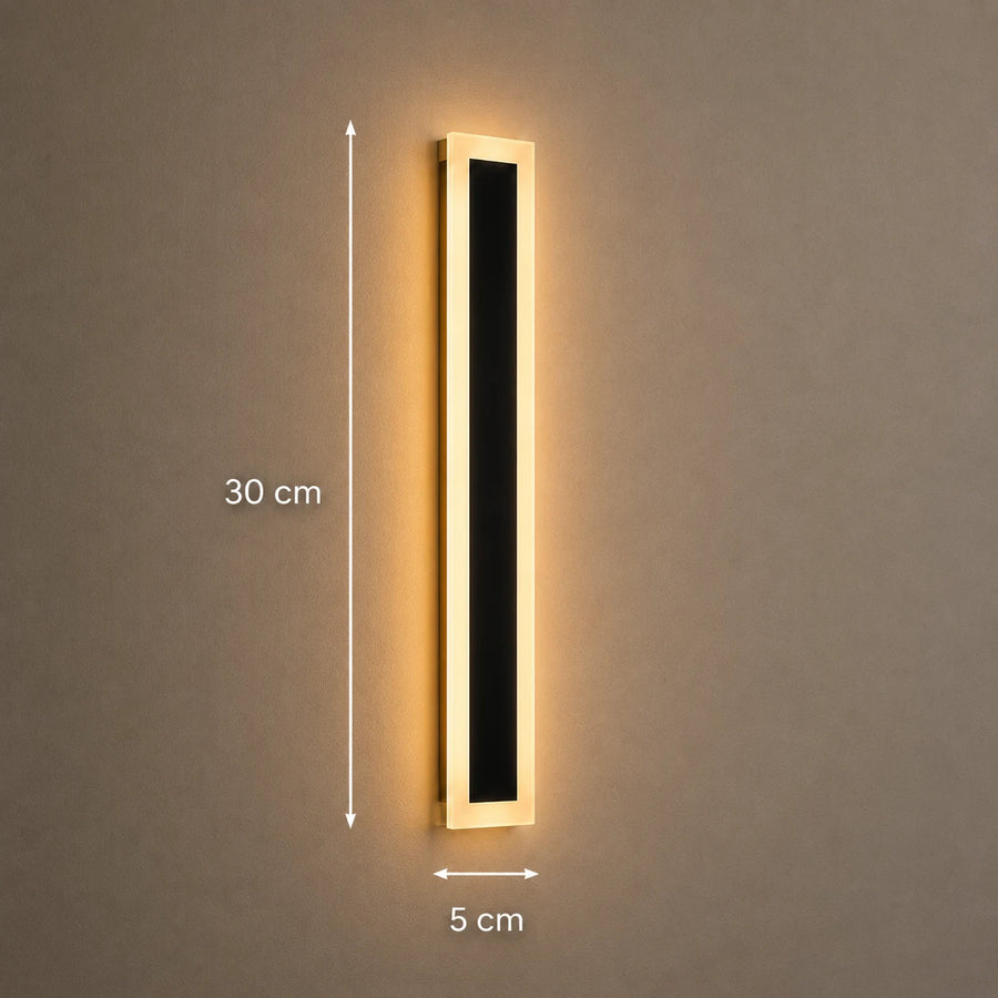 Applique murale LED d'extérieur Mack, longueur 30 cm, 4 W, IP65, métal, linéaire, noir - 02_AX200-300BK.png