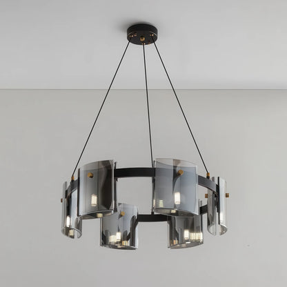 Lustre moderne, Valmontreux Largo, 6xG9, diamètre 60 cm, noir, hauteur réglable - 02_CM360-600BK.png