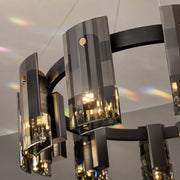 Lustre moderne, Valmontreux Largo, 8xG9, diamètre 80 cm, cristaux noirs et gris, hauteur réglable, métal et cristal - 02_CM360-800BK.png