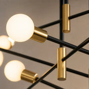 Lustre moderniste Gentile, 4x E27, noir et or, design moderne - 02_LC362-4BKGD.png