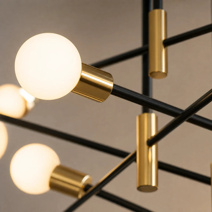 Lustre moderniste Gentile, 4x E27, noir et or, design moderne - 02_LC362-4BKGD.png