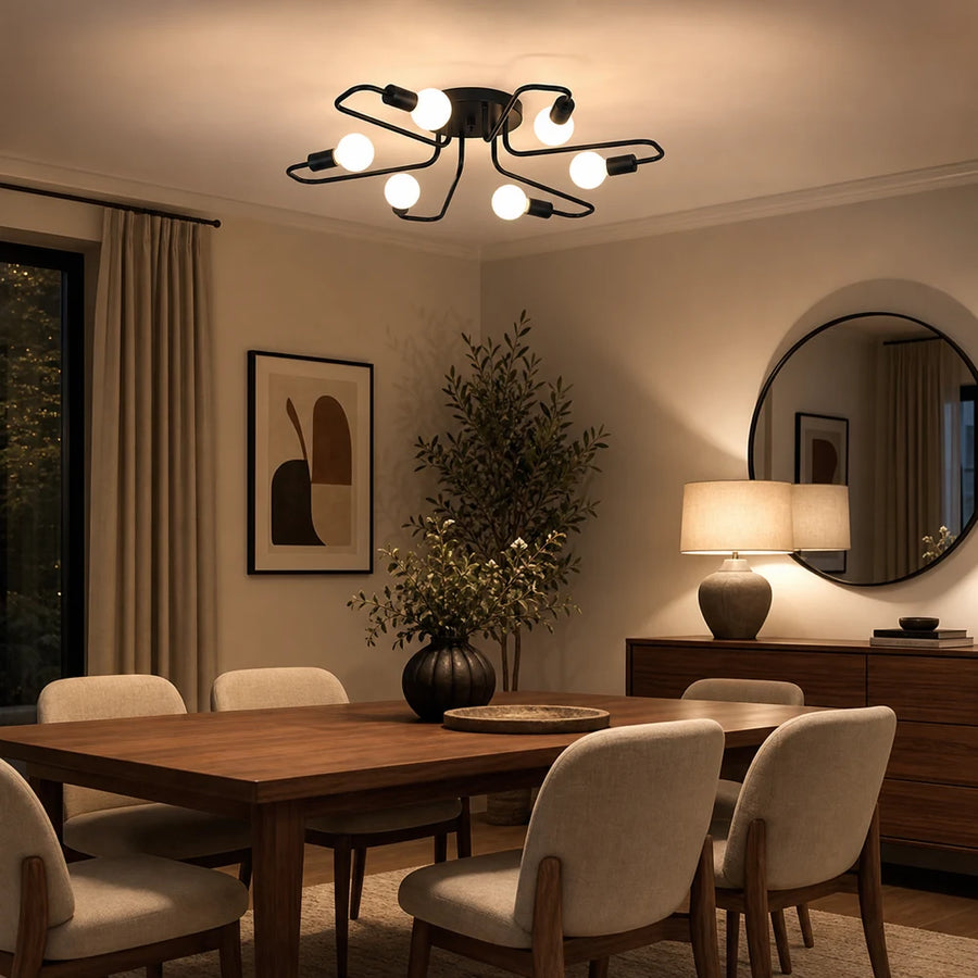 MODERNIST Hexa 6 Lustre, 6x E27, Noir, Design Moderne - 02_LC370-6BK.png
