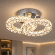 Lustre LED et cristal ZABINA 25W, 2 Cercles, Lumière Froid/Chaud/Neutre, Chrome Brillant - 02_LT062CR.png