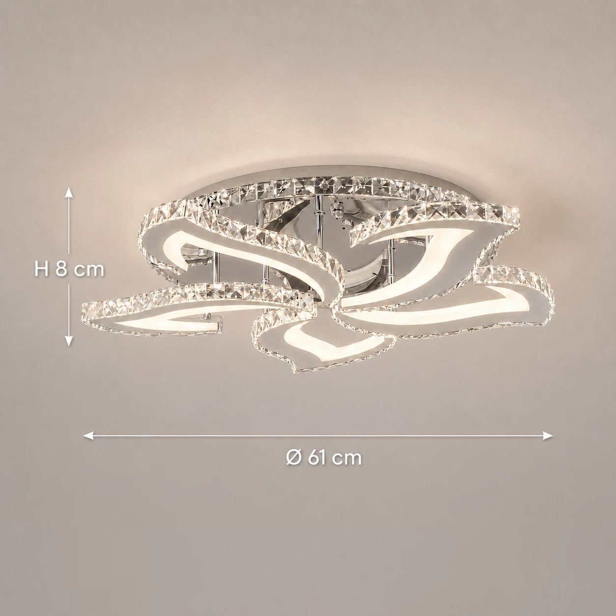 Lustre LED avec télécommande et cristal Alejandro RGB 88W, 5 Fleurs, Lumière Froide/Chaude/Neutre, Dimable, Chrome Brillant - 02_LT071-5.png