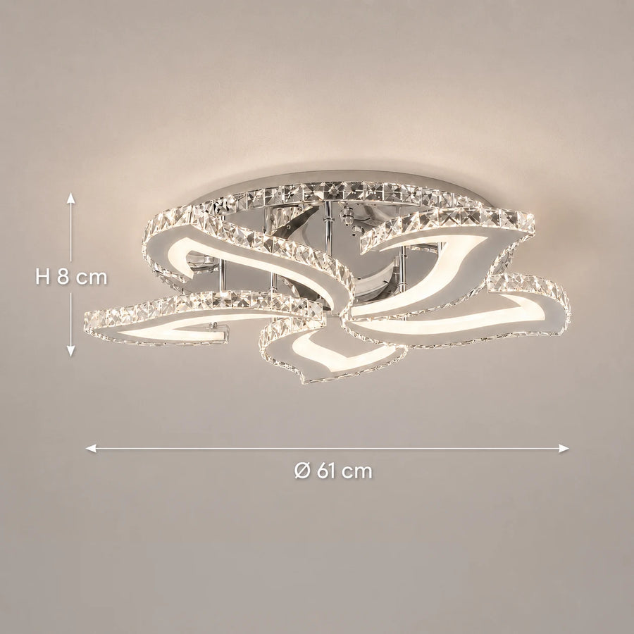 Lustre LED avec télécommande et cristal Alejandro RGB 88W, 5 Fleurs, Lumière Froide/Chaude/Neutre, Dimable, Chrome Brillant - 02_LT071-5.png