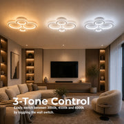 Lustre LED avec télécommande et cristal NOVA ROTONDA RGB 82W, 4 Cercles, Lumière Froid/Chaud/Neutre, Dimmable, Blanc - 02_LT073-4WH.png