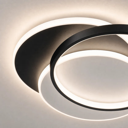 Lustra LED cu telecomanda CHIARA 67W, 3 Cercuri, lumina Rece/Calda/Neutra, Dimabila, Negru - LT633-500R_closeup.png