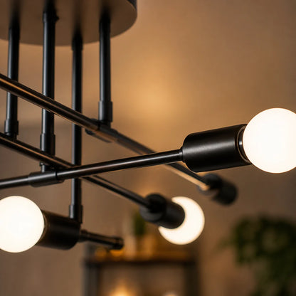 Lustre Octa moderniste classique, 8x E27, noir, design moderne, métal, sans abat-jour - 02_LC360-8BK.png
