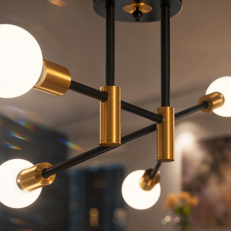 Lustre moderniste Gentile, 4x E27, noir et or, design moderne - 03_LC362-4BKGD.png