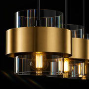 Lustre suspendu LC855/3LGY, 3XE27, hauteur réglable, verre et métal - 03_LC855-3LGY.png