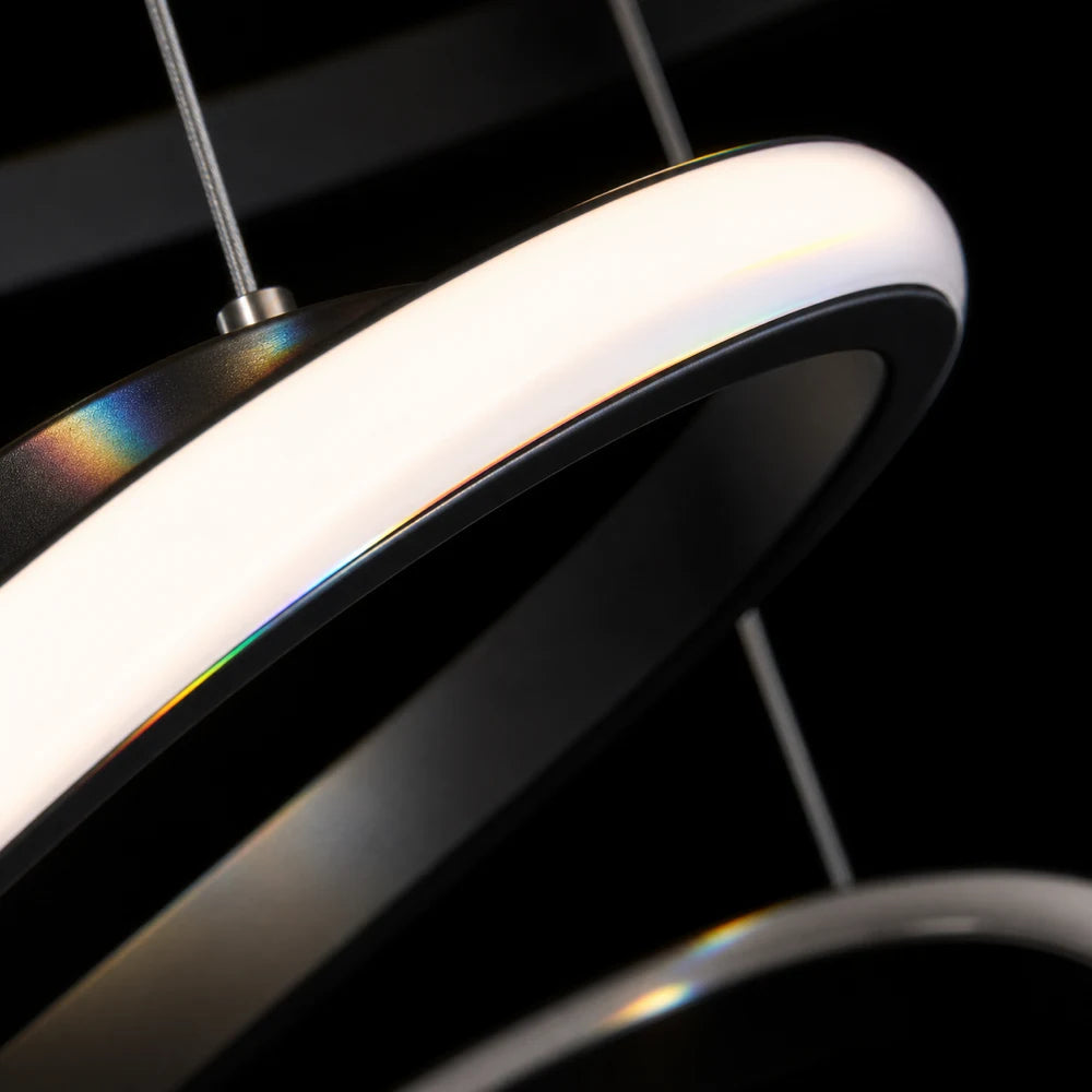 Lustre suspendu LED RICCI 81W, 3 Cercles, Lumière Froid/Chaud/Neutre, Noir, Hauteur réglable - 03_LL104-3BK.png