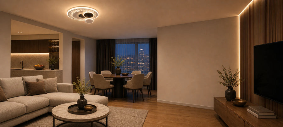 Lustre LED avec cristal HELIOX, 37W, 4 Cercles, Lumière Froid/Chaud/Neutre, Noir - 03_LL653-300BK.png