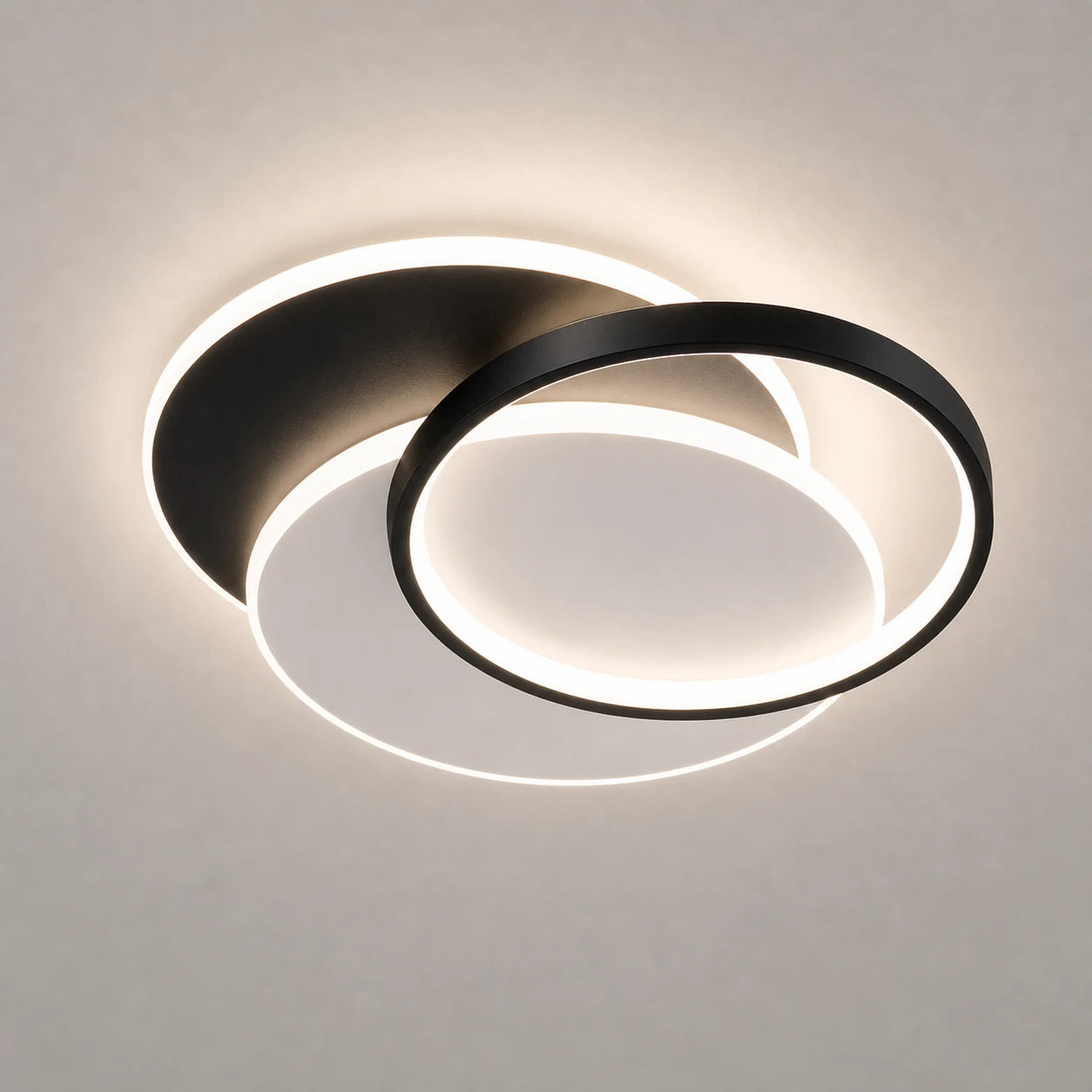 Lustra LED cu telecomanda CHIARA 67W, 3 Cercuri, lumina Rece/Calda/Neutra, Dimabila, Negru - LT633-500R_cover.png