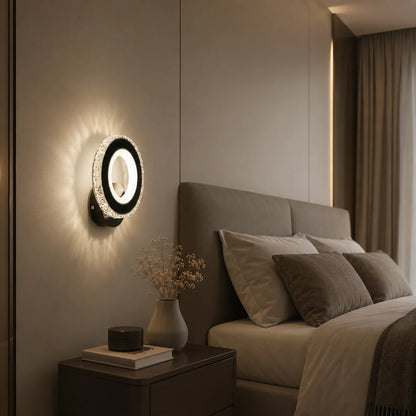 Applique LED NOVA Rotonda, 16W, Noir & Acier Inox, Lumière Chaude/Froide/Neutre - 04_AL073-1BK.png
