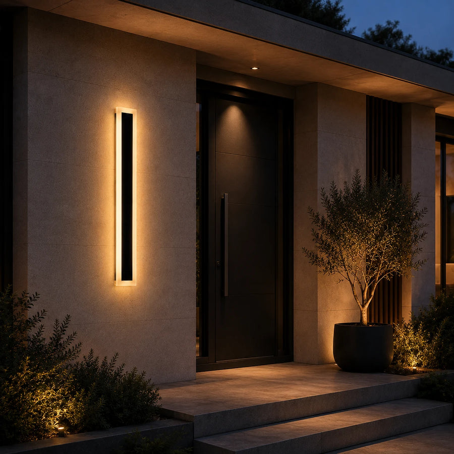 Applique murale LED d'extérieur Mack, longueur 30 cm, 4 W, IP65, métal, linéaire, noir - 04_AX200-300BK.png
