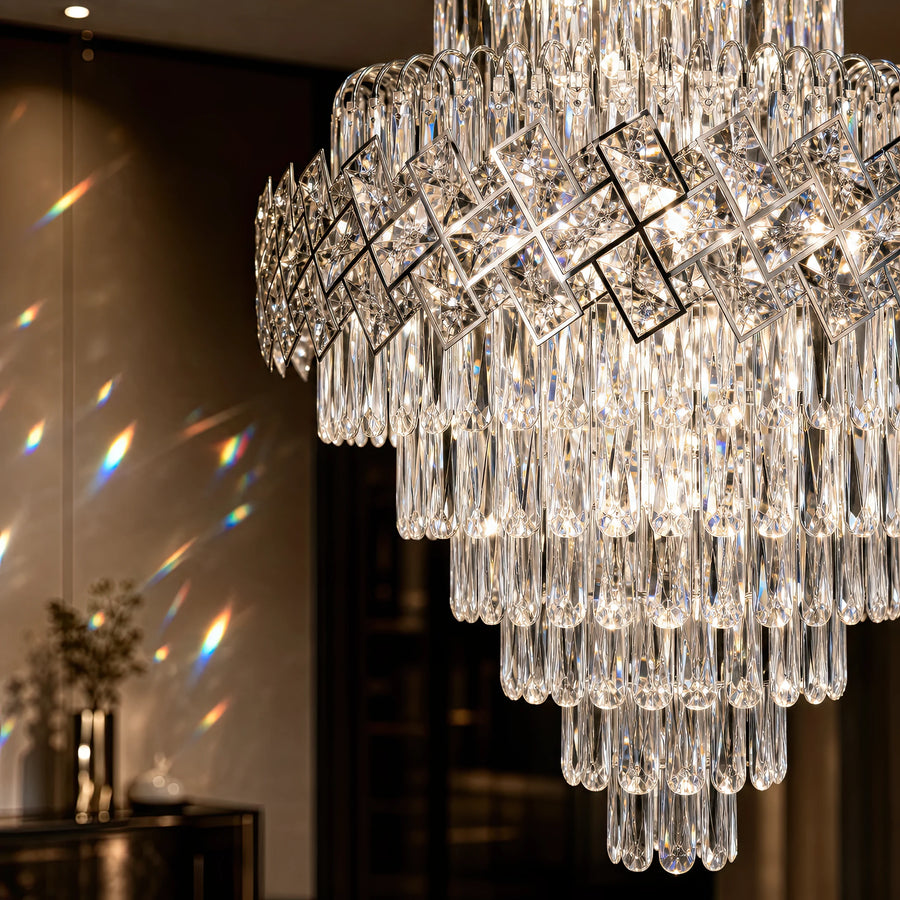 Lustre en cristal WINDSOR Grande Supremo 14xE14, diamètre 60X90cm, chrome brillant, hauteur réglable - 04_CC800-600X900CH.png