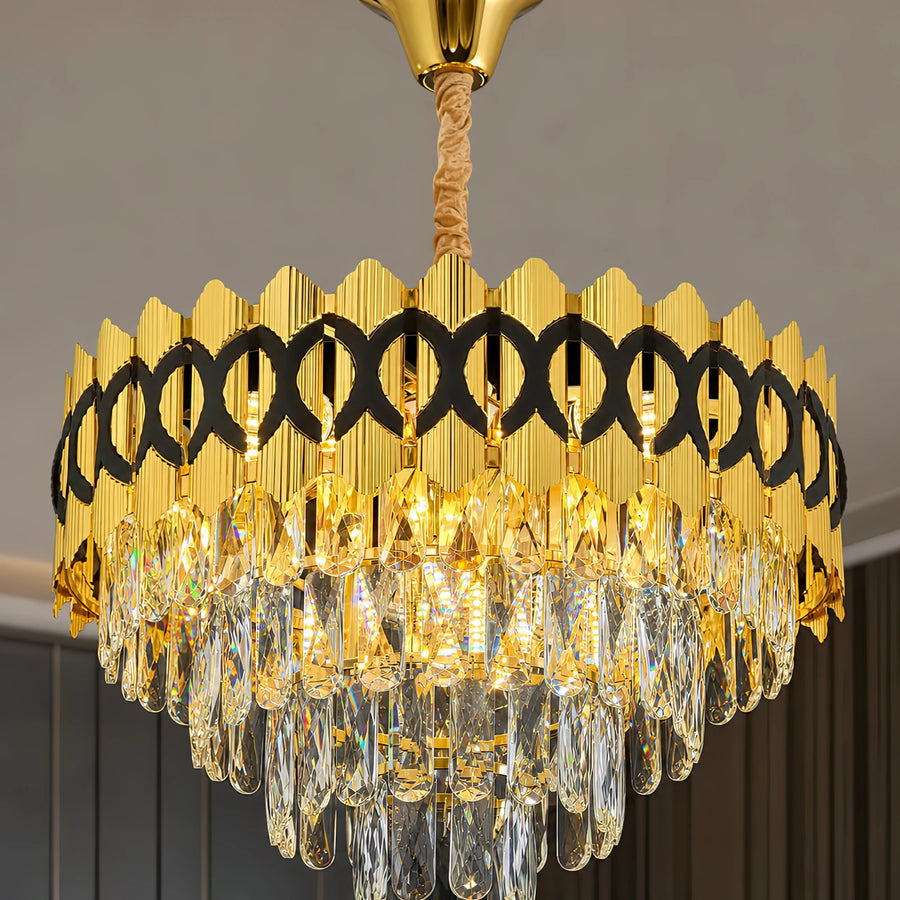 PIERREFONDS Lustre Elégance en Cristal 8x E14, Diamètre 48,5 cm, Or Brillant, Hauteur Réglable - 04_CC8942-500.png