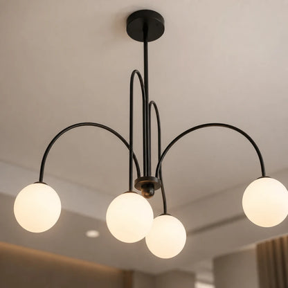 Lustre avec abat-jour, Torino, 4xE27, Noir, Métal - 04_LC850-4BK.png