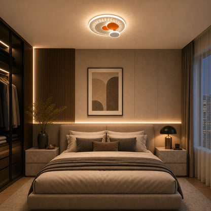 Lustre LED avec cristal HELIOX, 40W, 4 Cercles, Lumière Froid/Chaud/Neutre, Blanc - 04_LL653-300OR.png