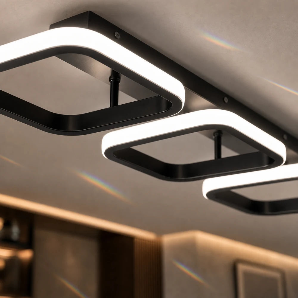 Lustre LED VERTEX 34W, 3 carrés, Linéaire, Lumière Froid/Chaud/Neutre, Noir - 04_LL770-3BK.png