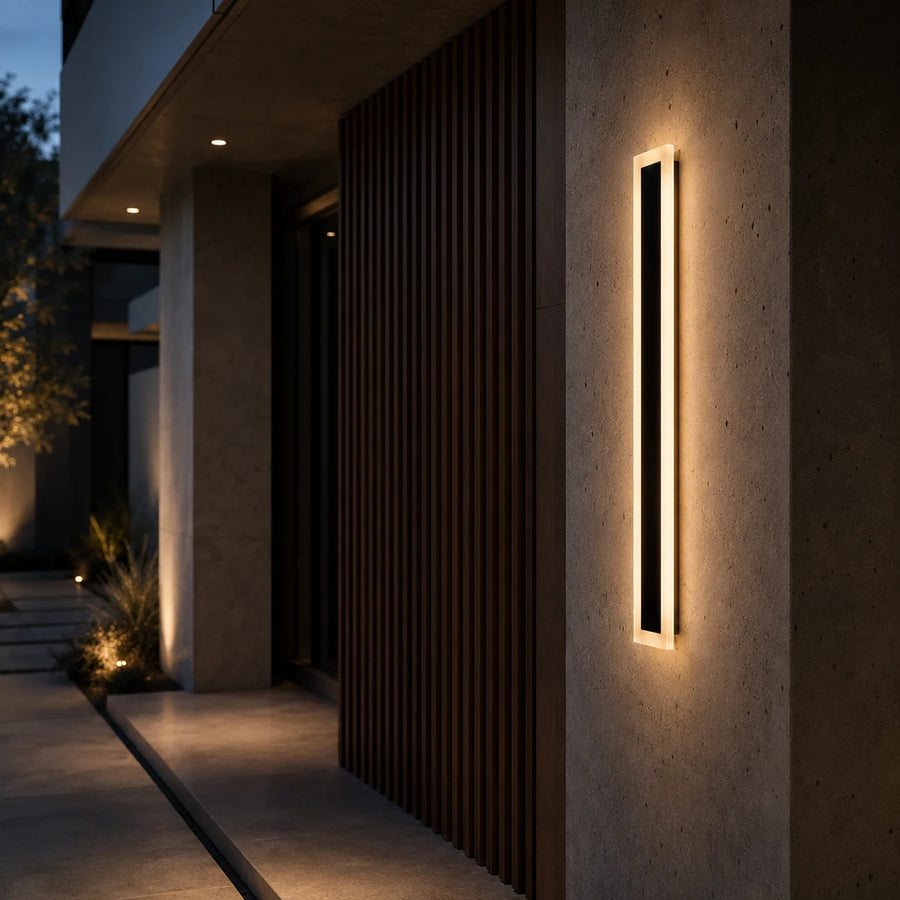 Applique murale LED d'extérieur Mack, longueur 30 cm, 4 W, IP65, métal, linéaire, noir - 05_AX200-300BK.png