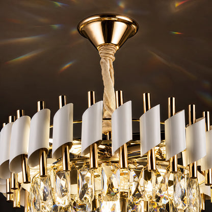 Lustre Cristal VERSAILLES Nobile 5xE14, Diamètre 40cm, Or Brillant et Blanc - 05_CC900-400WH.png