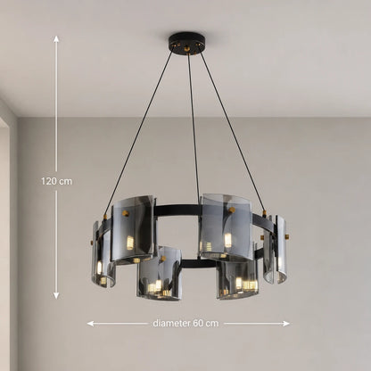 Lustre moderne, Valmontreux Largo, 6xG9, diamètre 60 cm, noir, hauteur réglable - 05_CM360-600BK.png