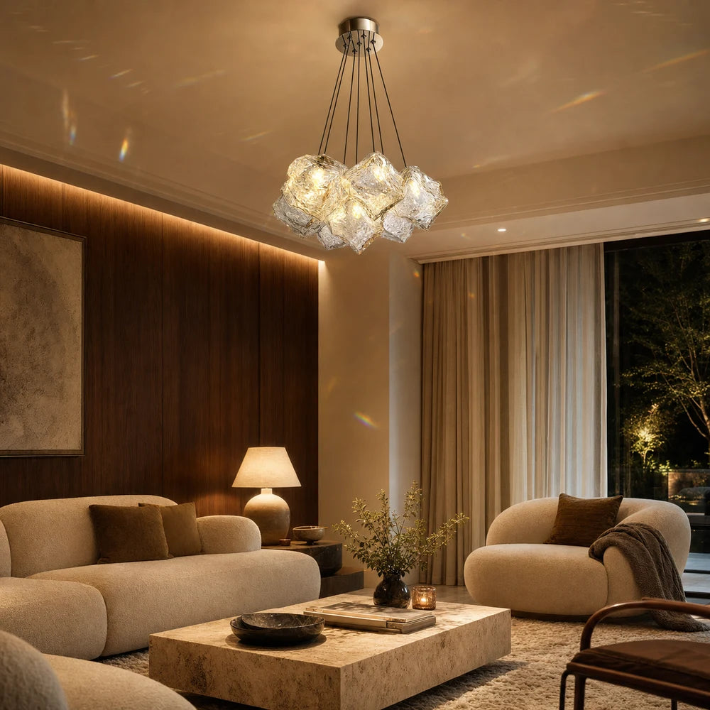 ECOLUCE MODERN Lustre, Globe, 7xE27, Hauteur Ajustable, Chrome - 05_LC815-7CH.png