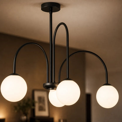 Lustre avec abat-jour, Torino, 4xE27, Noir, Métal - 05_LC850-4BK.png