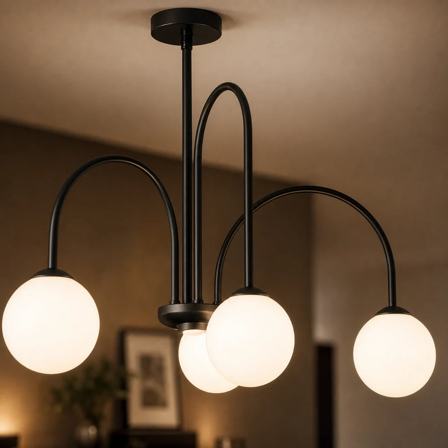 Lustre avec abat-jour, Torino, 4xE27, Noir, Métal - 05_LC850-4BK.png