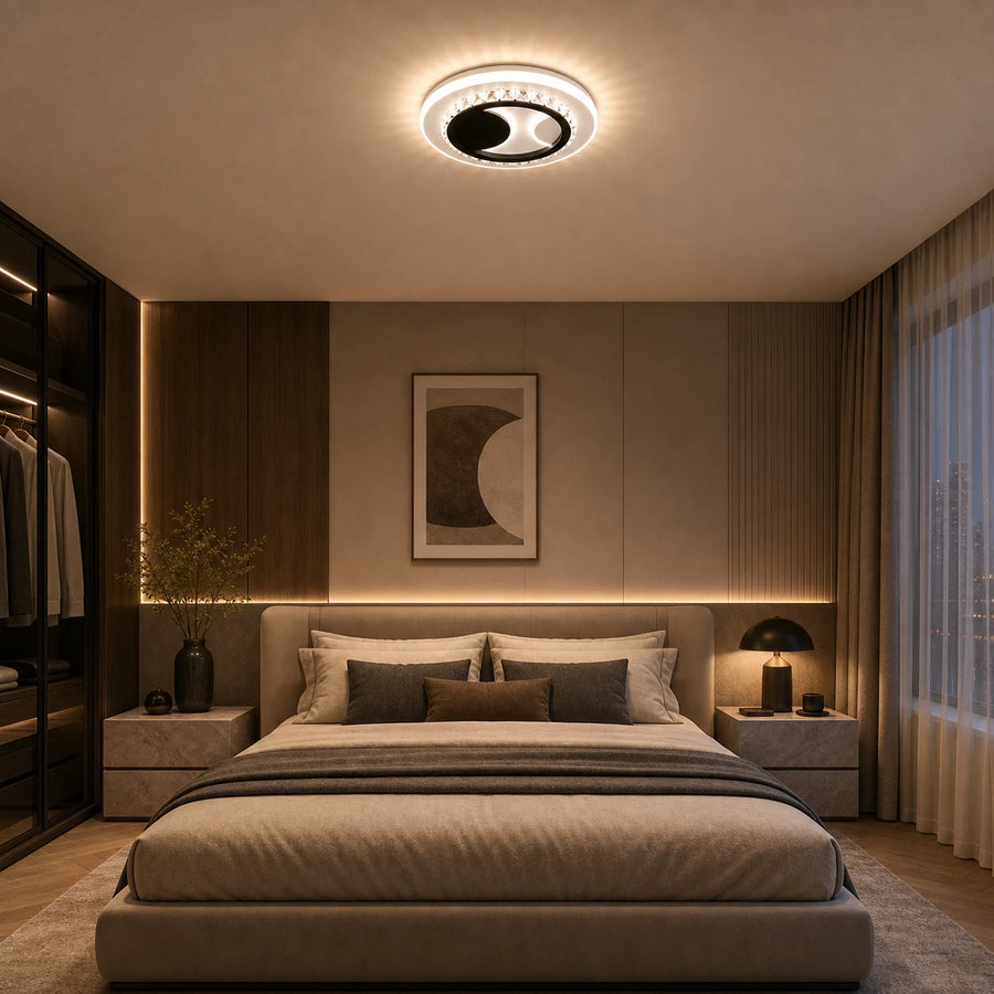 Lustre LED en cristal ARIELLA 39W, Rond, Lumière Froid/Chaude/Neutre, Noir - 05_LL602BK.png