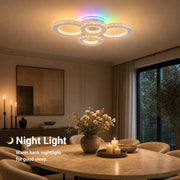 Lustre LED avec télécommande et cristal NOVA ROTONDA RGB 82W, 4 Cercles, Lumière Froid/Chaud/Neutre, Dimmable, Blanc - 05_LT073-4WH.png
