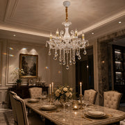 SANSSOUCI Lustre 6xE14 Cristal et Métal – Design Classique, Blanc Argenté - 06_CC220-6WH.png