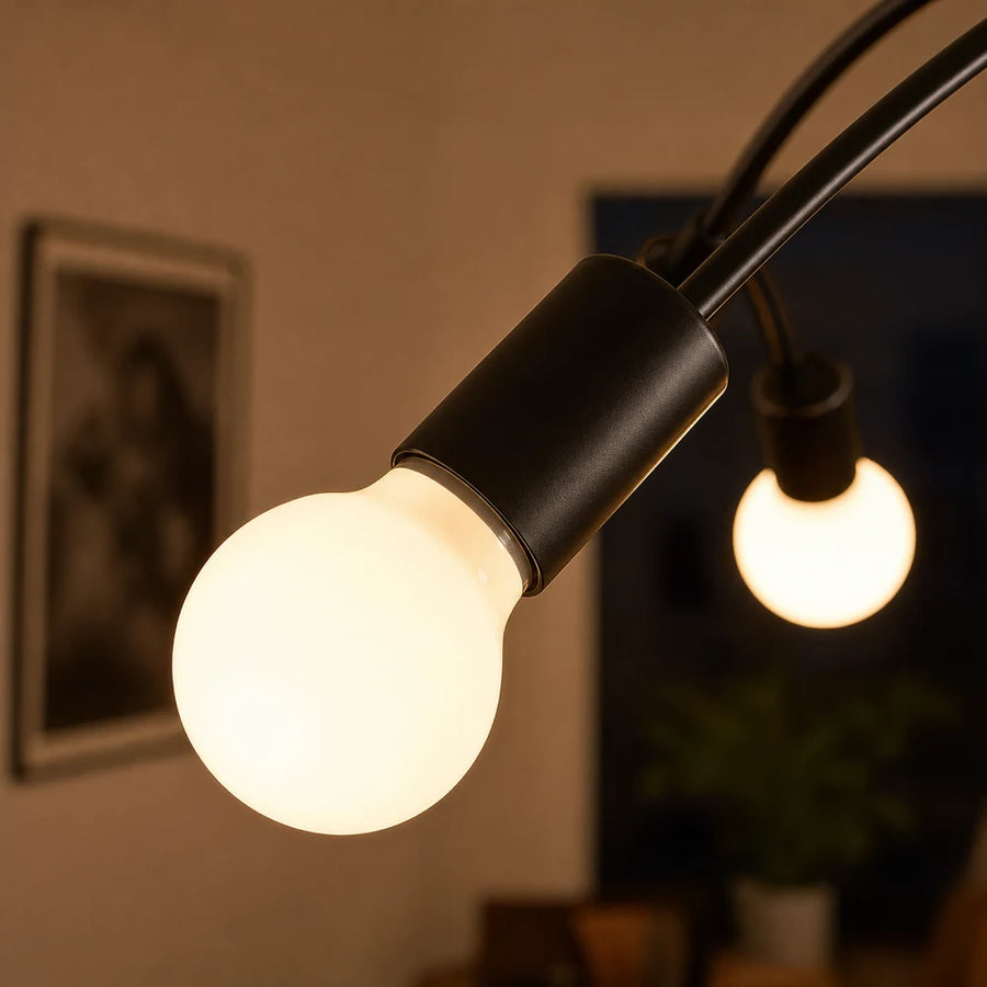 Lustre moderniste Penta 5, 5x E27, noir, design moderne - 06_LC366-5BK.png