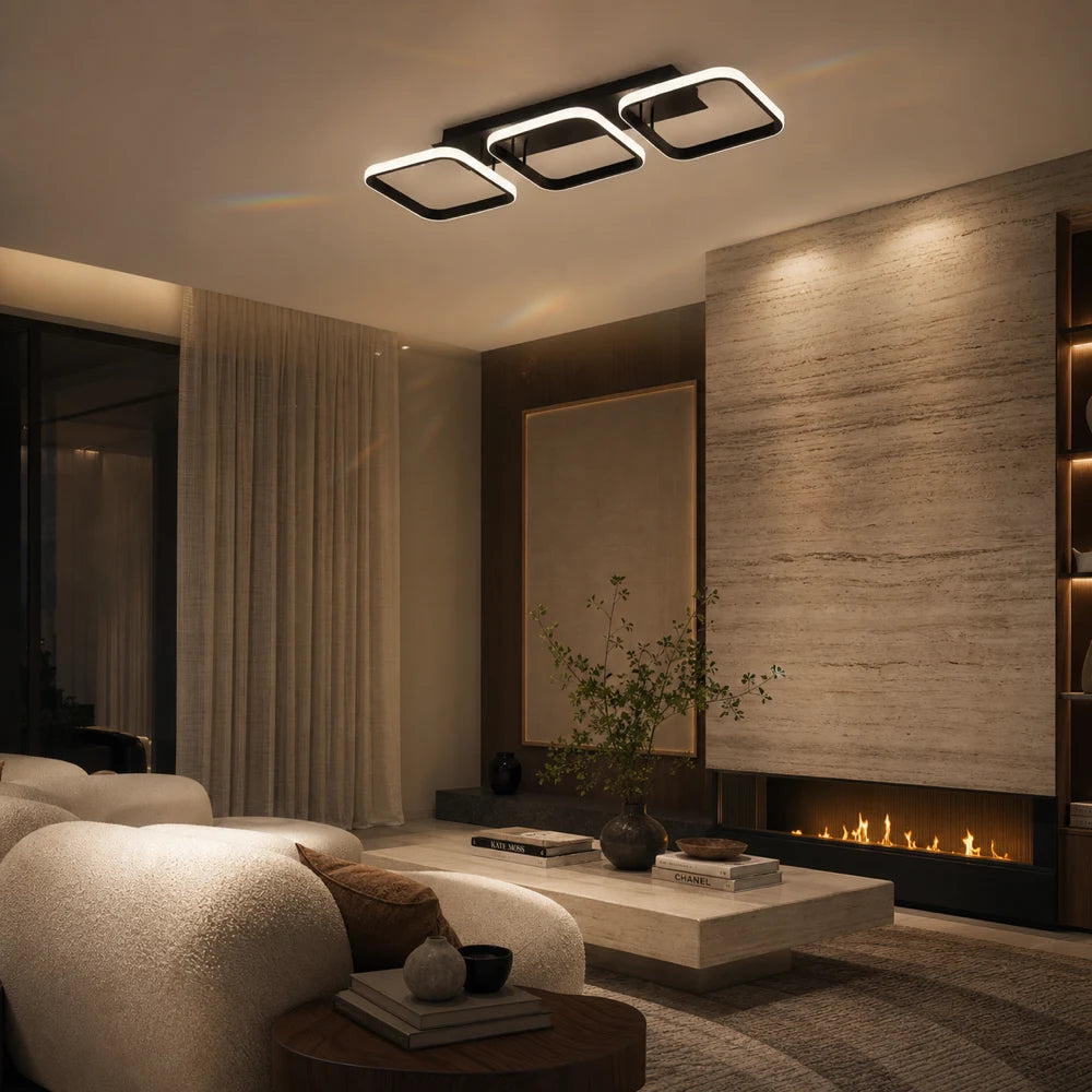 Lustre LED VERTEX 34W, 3 carrés, Linéaire, Lumière Froid/Chaud/Neutre, Noir - 06_LL770-3BK.png