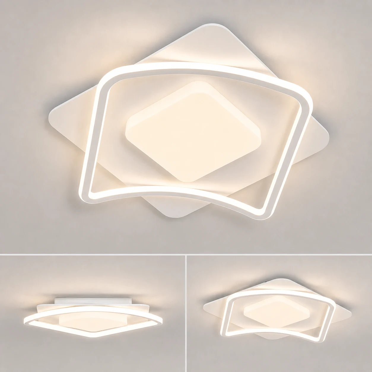 Lustra LED cu telecomanda MODERNO 53W, 2 Patrate, lumina Rece/Calda/Neutra, Dimabila, Alb - LT634-500P_spec.png