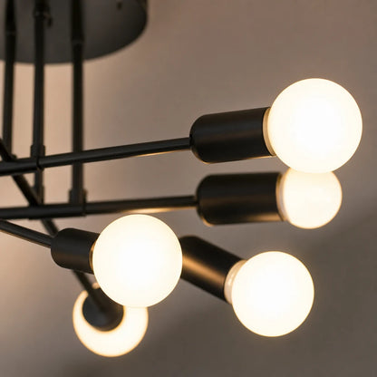Lustre Octa moderniste classique, 8x E27, noir, design moderne, métal, sans abat-jour - 04_LC360-8BK.png
