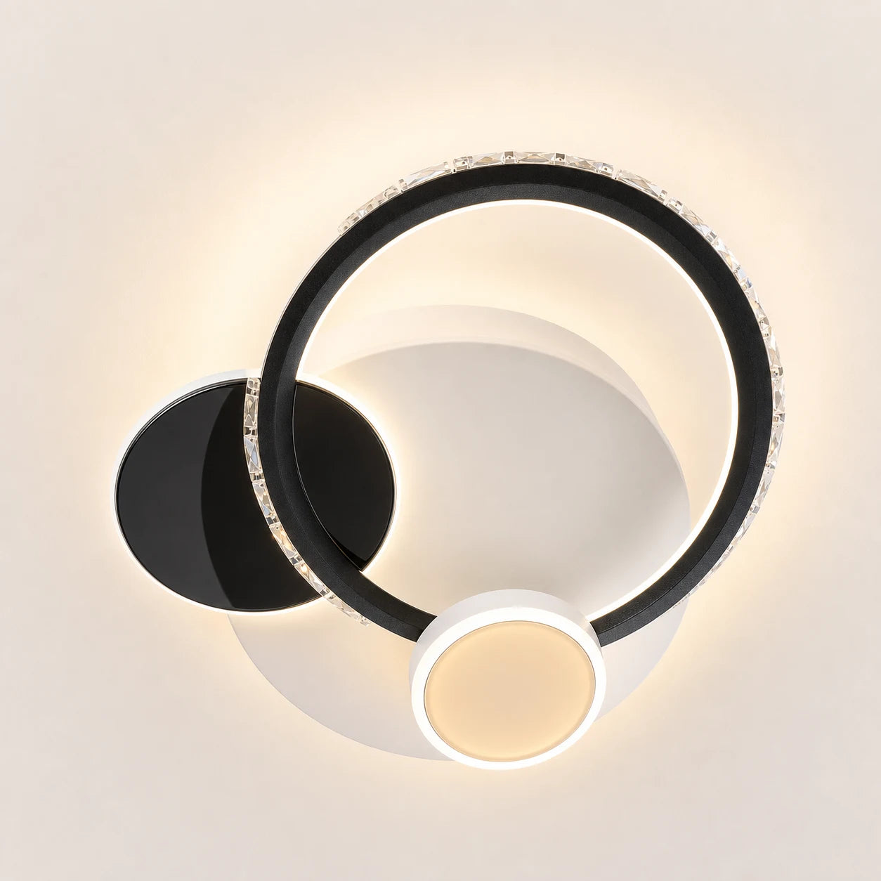 Lustra LED cu cristal PRISMIQ 45W, 3 Cercuri, lumina Rece/Calda/Neutra, Negru - 04_LL654-300BK.png