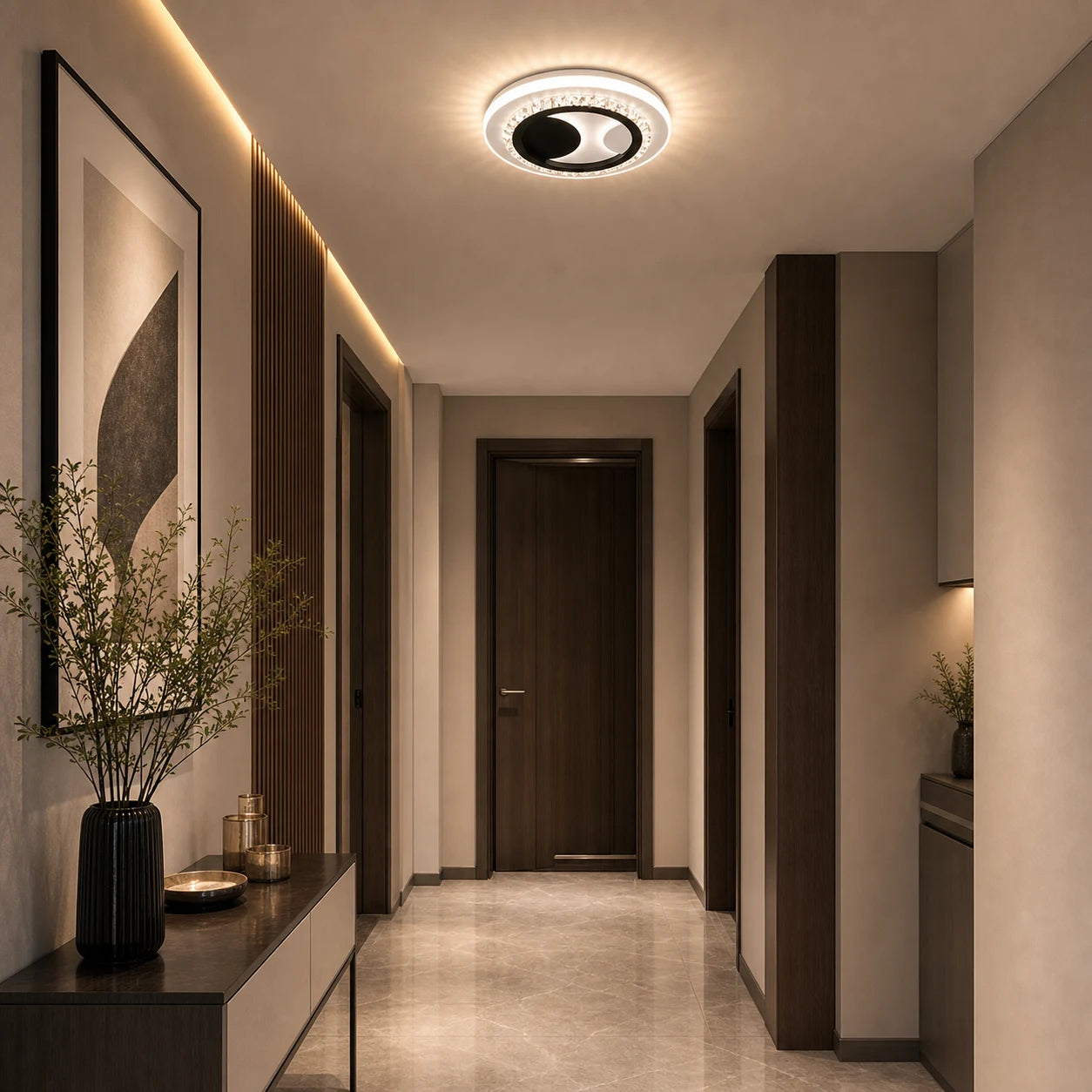 Lustre LED en cristal ARIELLA 39W, Rond, Lumière Froid/Chaude/Neutre, Noir - 07_LL602BK.png