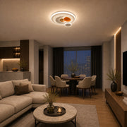 Lustre LED avec cristal HELIOX, 40W, 4 Cercles, Lumière Froid/Chaud/Neutre, Blanc - 07_LL653-300OR.png
