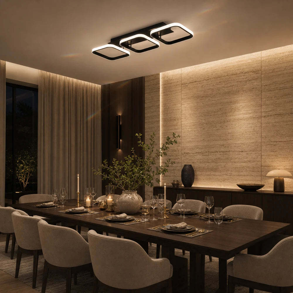 Lustre LED VERTEX 34W, 3 carrés, Linéaire, Lumière Froid/Chaud/Neutre, Noir - 07_LL770-3BK.png