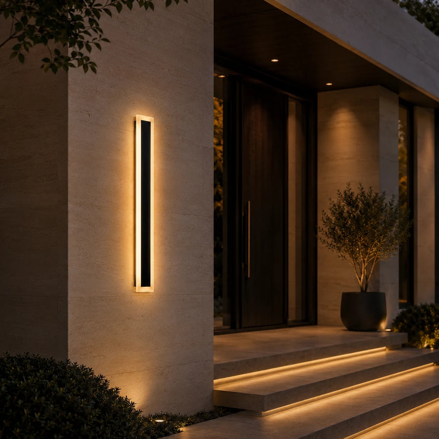 Applique murale LED d'extérieur Mack, longueur 30 cm, 4 W, IP65, métal, linéaire, noir - 08_AX200-300BK.png