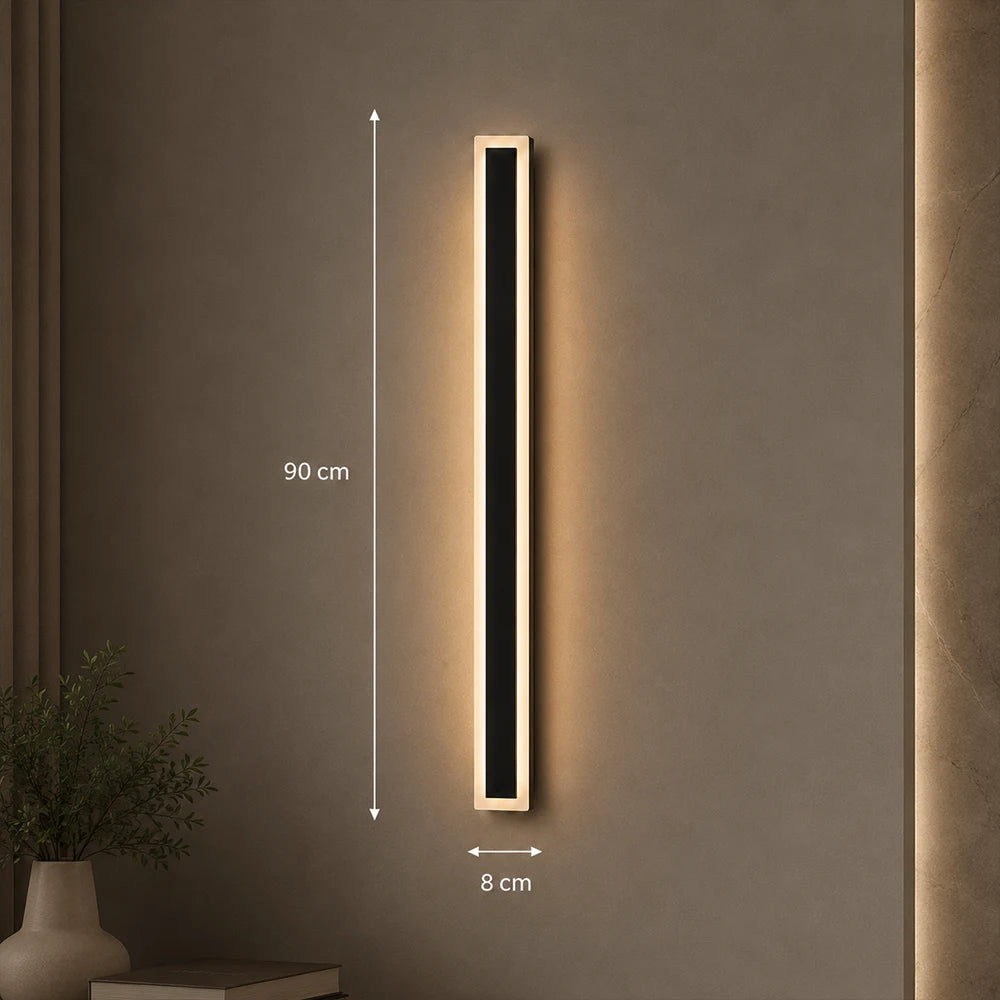 Applique murale LED d'extérieur Mack, Longueur 90 cm, 10 W, IP65, Métal, Linéaire, Noir - 08_AX200-900BK.png