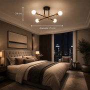 Lustre moderniste Gentile, 4x E27, noir et or, design moderne - 08_LC362-4BKGD.png