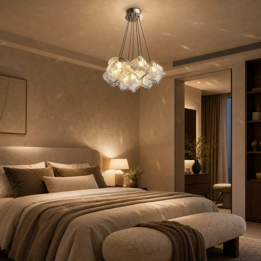 ECOLUCE MODERN Lustre, Globe, 7xE27, Hauteur Ajustable, Chrome - 08_LC815-7CH.png