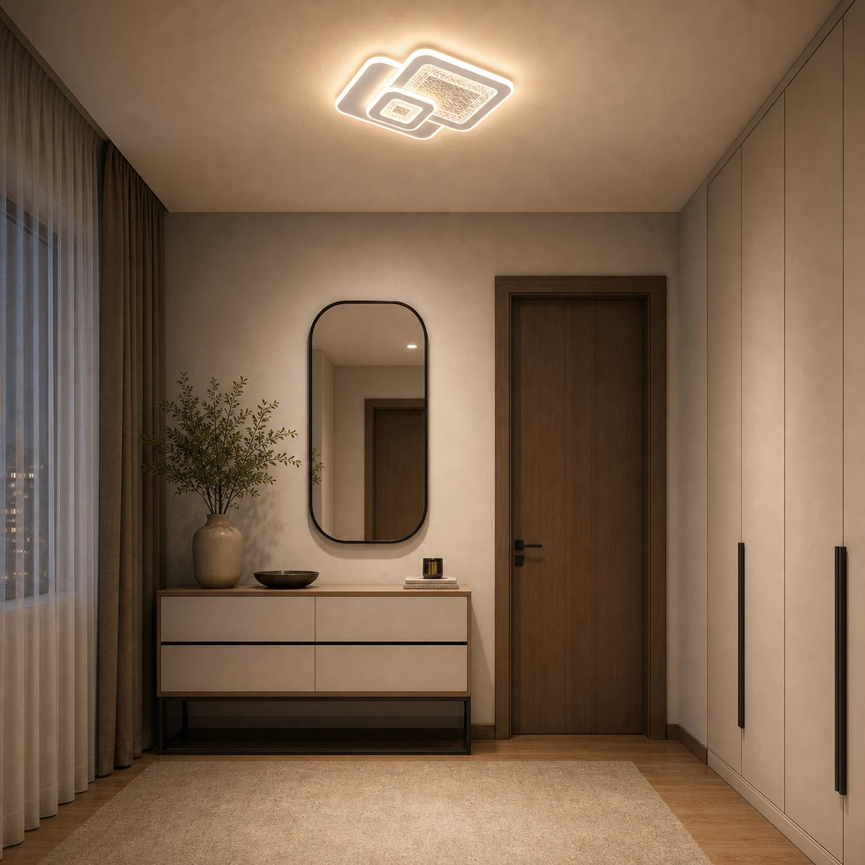 Lustre LED SQUARE 57W, 3 Carrés, Lumière Froid/Chaud/Neutre, Blanc - 08_LL647-300P.png