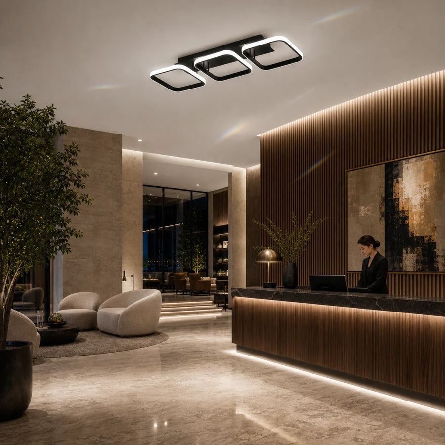 Lustre LED VERTEX 34W, 3 carrés, Linéaire, Lumière Froid/Chaud/Neutre, Noir - 08_LL770-3BK.png