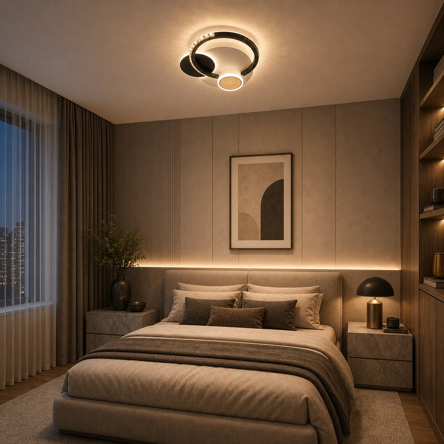 Lustra LED cu cristal PRISMIQ 45W, 3 Cercuri, lumina Rece/Calda/Neutra, Negru - 05_LL654-300BK.png